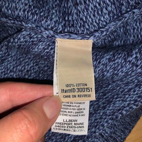 L.L. Bean Cotton Knit Zip Up Sweater - Picture 5 of 8